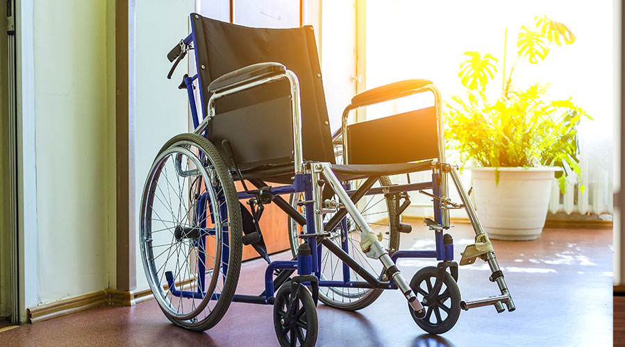 Clean wheelchair indoors